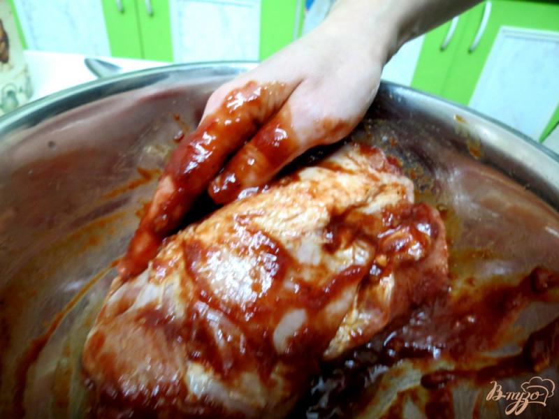 Фото приготовление рецепта: Свиные рёбрышки в рукаве в духовке шаг №3