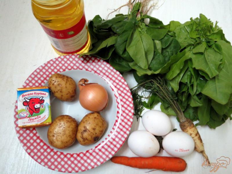 Фото приготовление рецепта: Щавелевый суп с плавленым сыром шаг №1
