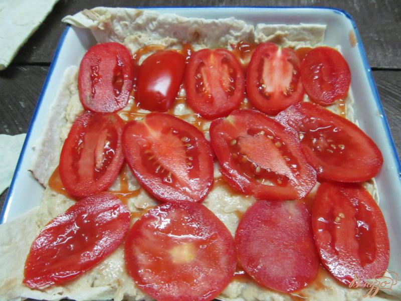 Фото приготовление рецепта: Картофельный пирог с мясом в лаваше шаг №7