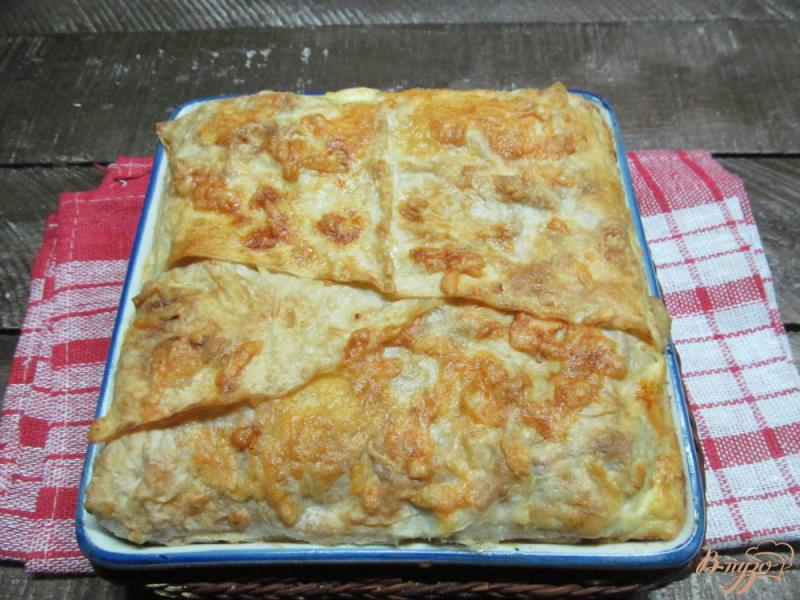 Фото приготовление рецепта: Картофельный пирог с мясом в лаваше шаг №11