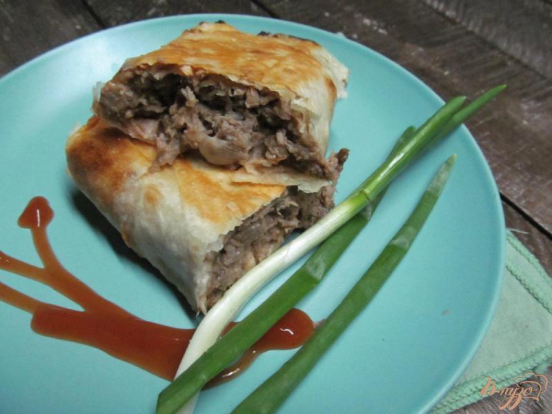 Фото приготовление рецепта: Пирожки из лаваша с мясом шаг №6
