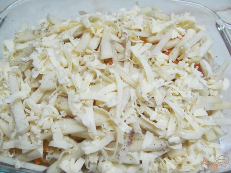 Фото приготовление рецепта: Запеканка с цыпленком и картофелем шаг №7