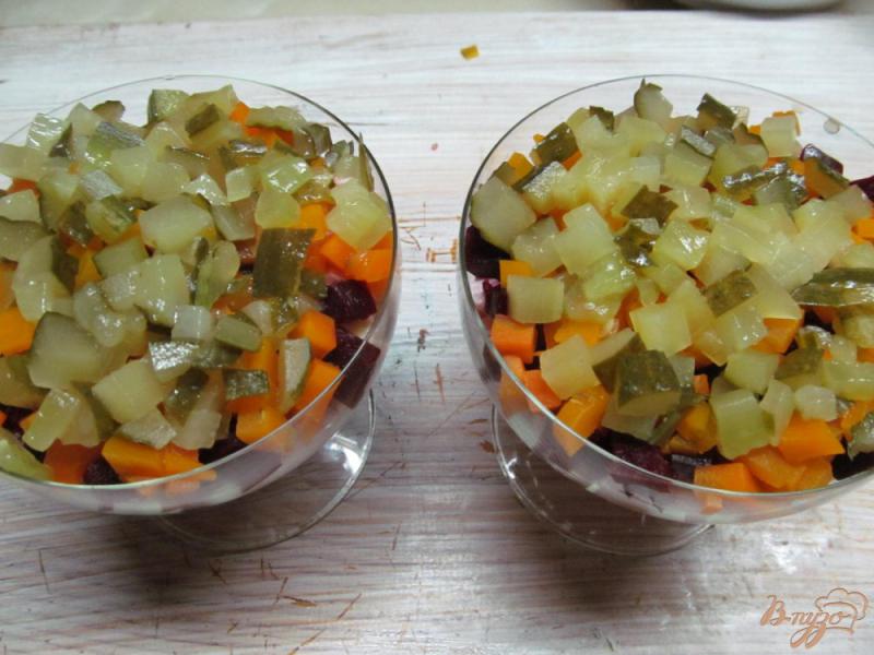 Фото приготовление рецепта: Овощной винегрет по-фински «росолли» шаг №11