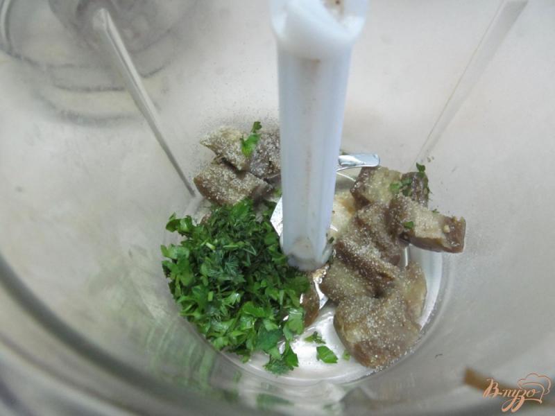 Фото приготовление рецепта: Бабагануш - намазка из баклажанов на завтрак шаг №4