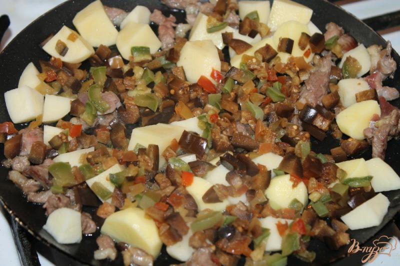 Фото приготовление рецепта: Овощное рагу с утиным мясом шаг №4