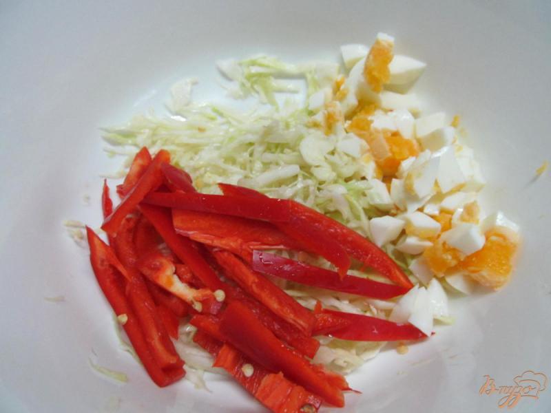 Фото приготовление рецепта: Салат из капусты с куриным мясом шаг №2
