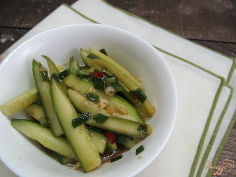 Фото приготовление рецепта: Огуречный салат по-китайски шаг №5