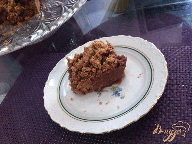 Фото приготовление рецепта: Шоколадный бисквит с пудингом шаг №12