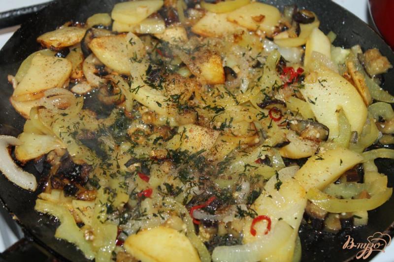 Фото приготовление рецепта: Жаренный овощной рататуй шаг №6
