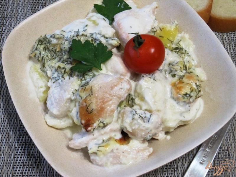 Фото приготовление рецепта: Запеканка с картофелем и куриным филе шаг №11