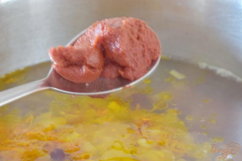 Фото приготовление рецепта: Суп из тыквы и фасоли шаг №6