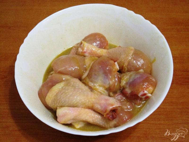 Фото приготовление рецепта: Запеченные в маринаде куриные ножки шаг №4