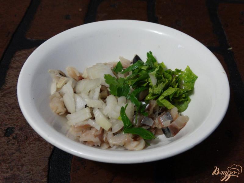 Фото приготовление рецепта: Картофель печеный с селедочным соусом шаг №6