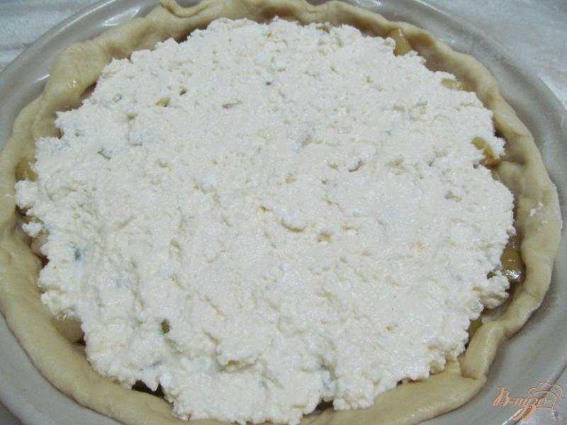 Фото приготовление рецепта: Пирог с яблоками и творогом шаг №10