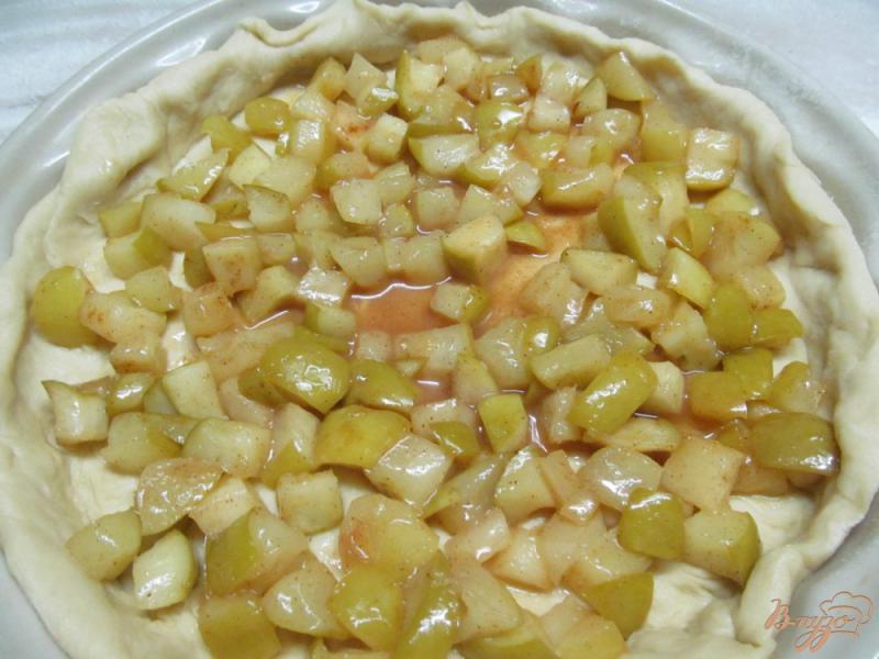 Фото приготовление рецепта: Пирог с яблоками и творогом шаг №9