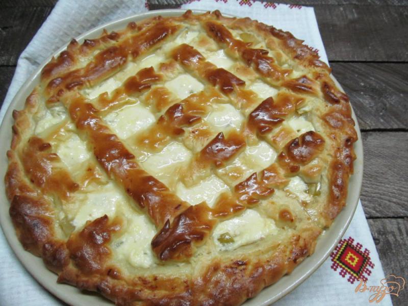 Фото приготовление рецепта: Пирог с яблоками и творогом шаг №12
