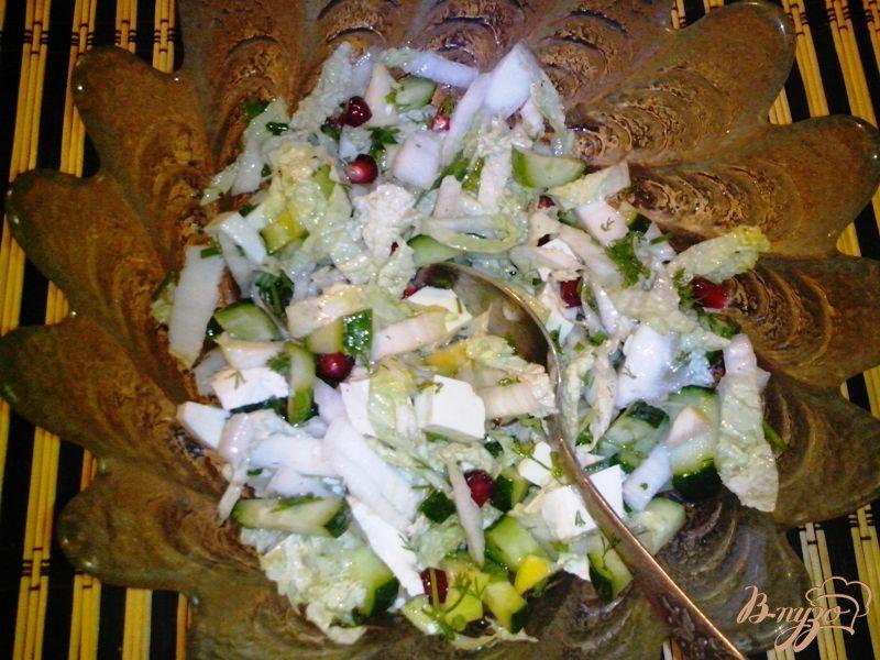 Фото приготовление рецепта: Салат на ужин с гранатом шаг №3