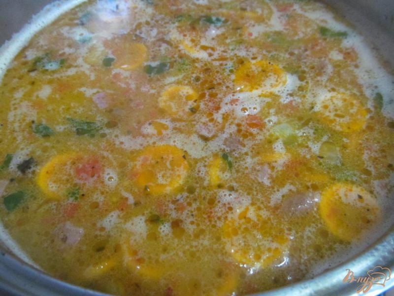 Фото приготовление рецепта: Суп с томатами и фасолью шаг №9