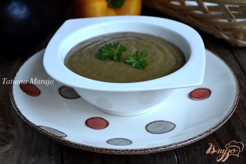Фото приготовление рецепта: Горохово-баклажановый суп-пюре шаг №6