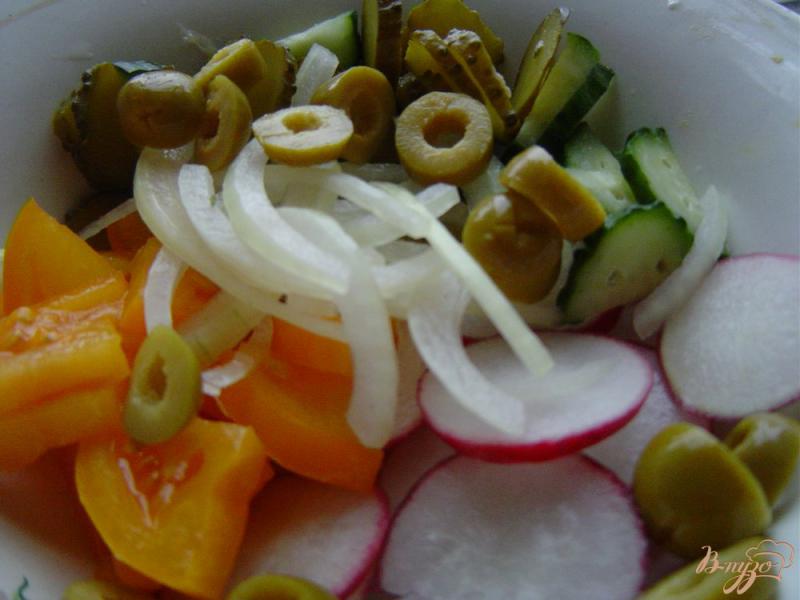Фото приготовление рецепта: Овощной салат «Калейдоскоп» шаг №3