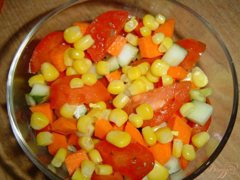 Фото приготовление рецепта: Овощной салат «Краски осени» шаг №5