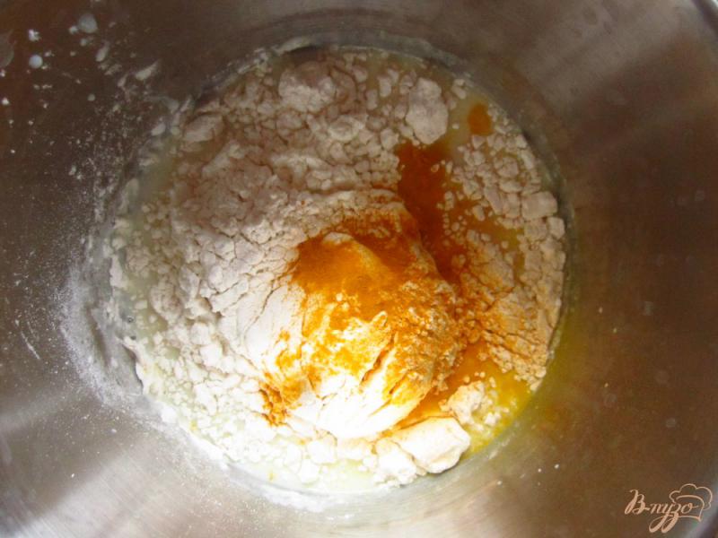 Фото приготовление рецепта: Блинный-тыквенный торт с сырной начинкой шаг №2