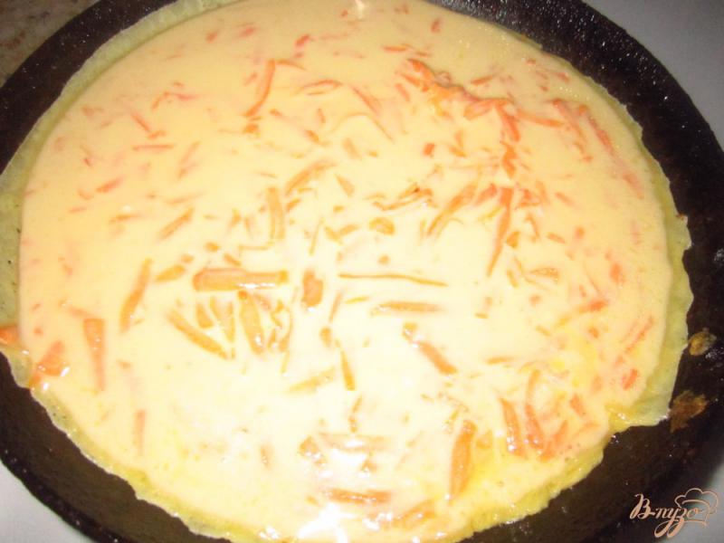 Фото приготовление рецепта: Блинный-тыквенный торт с сырной начинкой шаг №5