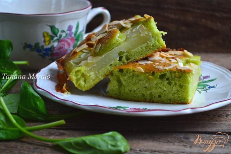 Фото приготовление рецепта: Пирог со шпинатом и ананасами шаг №10