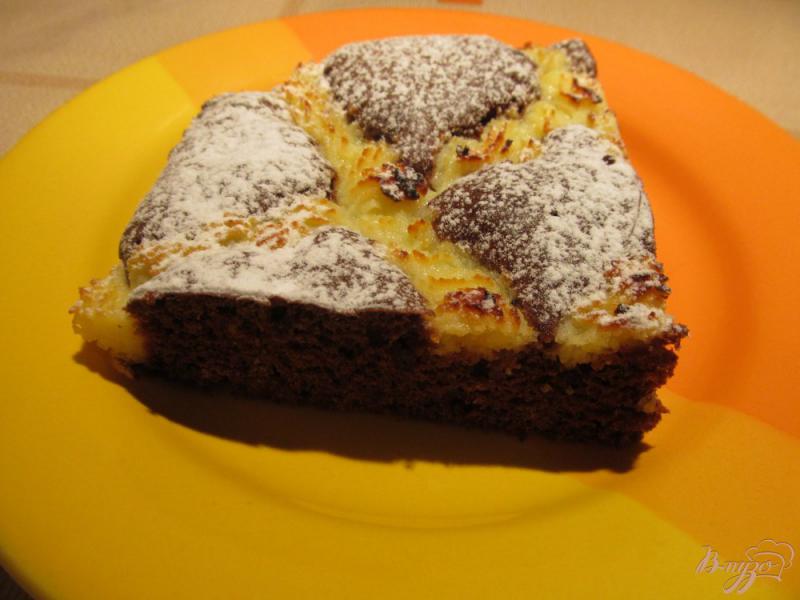 Фото приготовление рецепта: Шоколадный пирог с творожным кремом шаг №7