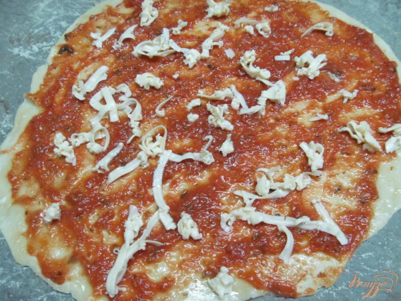Фото приготовление рецепта: Пицца с колбасой и замороженными помидорами шаг №2