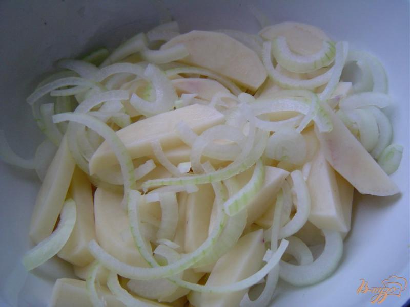 Фото приготовление рецепта: «Жареная картошка» в рукаве шаг №3