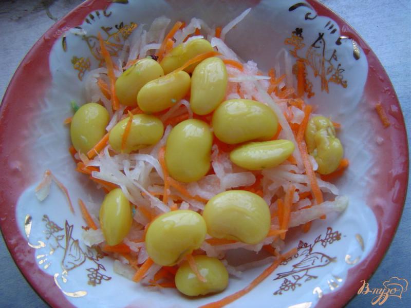 Фото приготовление рецепта: Салат с морковью, редькой и фаслью шаг №3