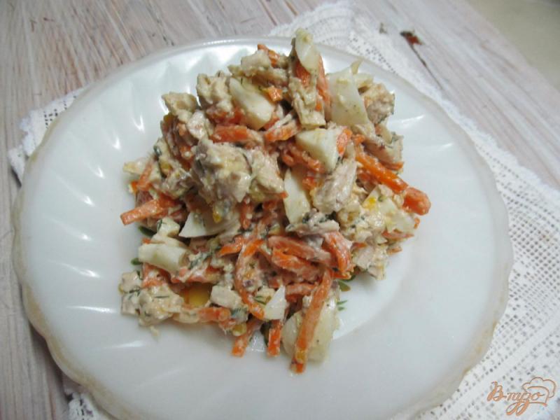 Фото приготовление рецепта: Салат из куриного мяса с морковью шаг №5