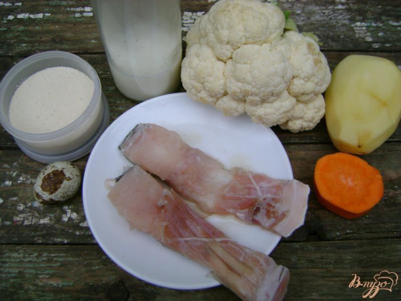 Фото приготовление рецепта: Рыбное суфле с овощным пюре на пару шаг №1