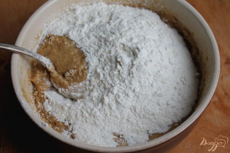 Фото приготовление рецепта: Печенье «Снежные елочки» на овсяной и пшеничной муке шаг №4
