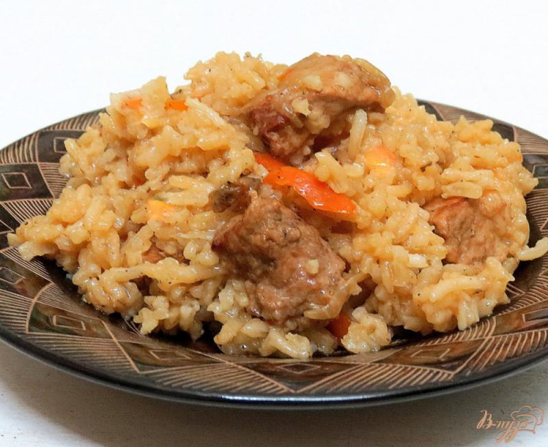 Фото приготовление рецепта: Рис с мясом шаг №7