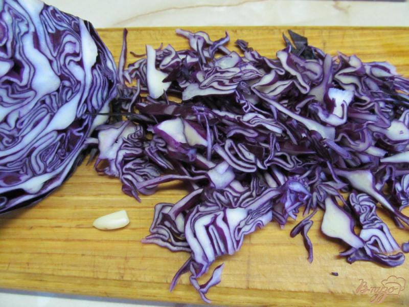 Фото приготовление рецепта: Салат из красной капусты с крабовыми палочками шаг №1