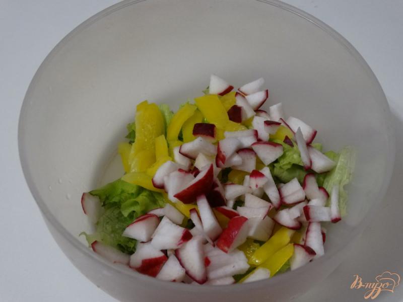 Фото приготовление рецепта: Овощной салат с горчичной заправкой шаг №3