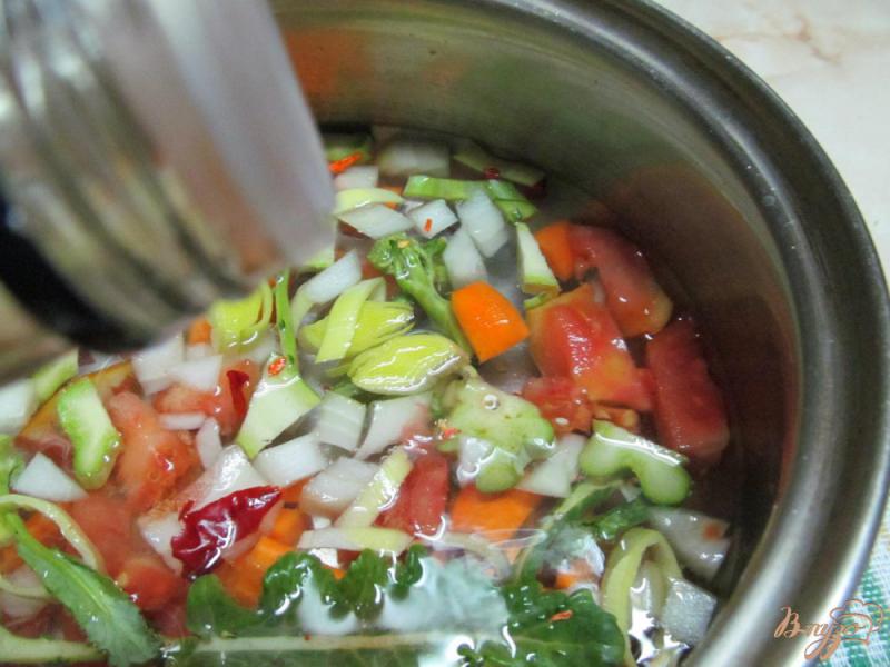Фото приготовление рецепта: рагу из овощей и фруктов с мясом шаг №4