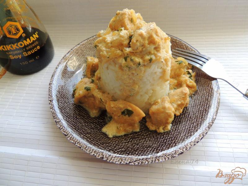 Фото приготовление рецепта: Куриное филе с соусом шаг №7