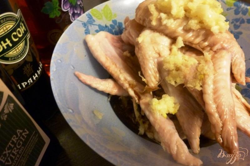 Фото приготовление рецепта: Крылышки в чесночно-соевом маринаде шаг №1