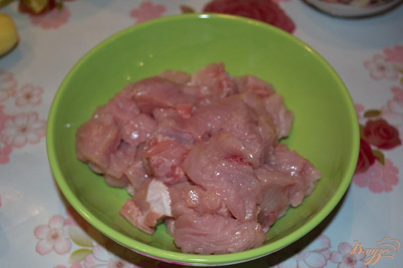 Фото приготовление рецепта: Рагу из индюшиного филе с картофелем и овощами шаг №2
