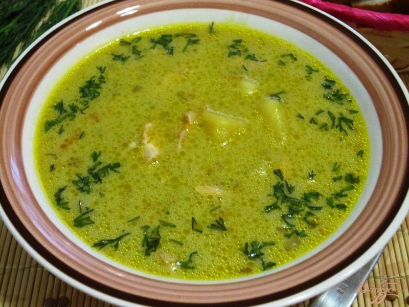 Фото приготовление рецепта: Суп с чечевицей и плавленым сыром шаг №11