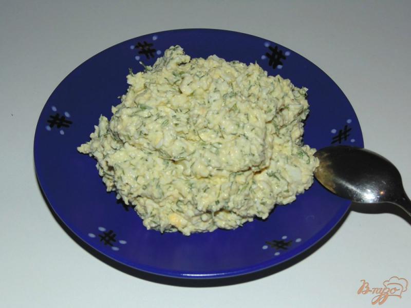 Фото приготовление рецепта: Яичный салат с укропом для бутербродов шаг №5