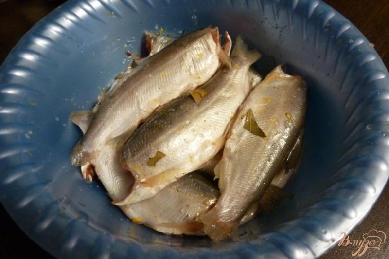 Фото приготовление рецепта: Белая рыба (пелядь) соленая с цедрой цитрусовых шаг №4