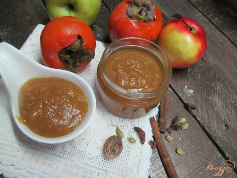 Фото приготовление рецепта: Пюре - варенье из яблок и хурмы шаг №5
