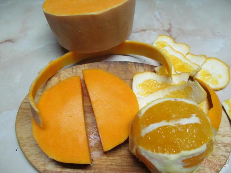 Фото приготовление рецепта: Коктейль тыква с апельсином шаг №4