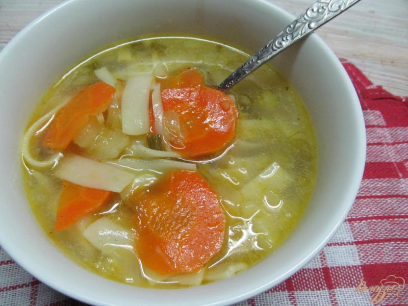Фото приготовление рецепта: Легкий суп на бульоне из индейки шаг №8