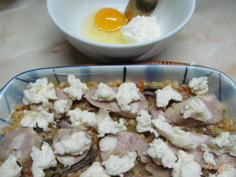 Фото приготовление рецепта: Запеканка из сухих грибов и булгура шаг №7