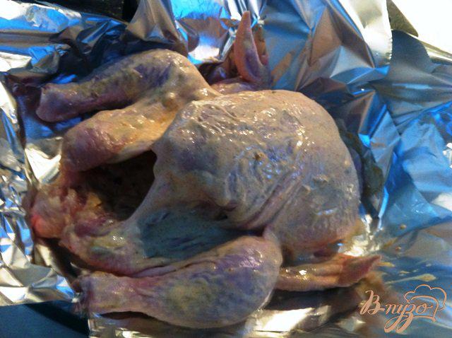 Фото приготовление рецепта: Запечённая курица в остром маринаде с картофелем шаг №3
